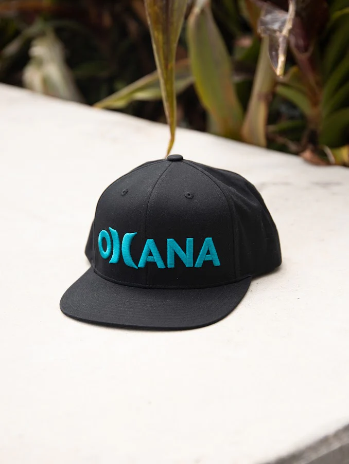 HURLEY OHANA SNAPBACK HAT - BLACK/TURQ