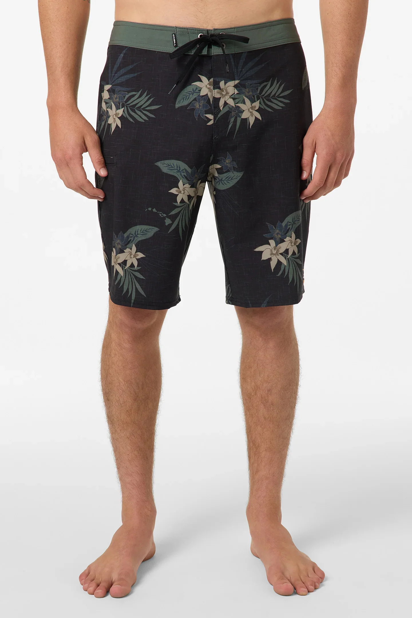 O'NEILL HYPERFREAK HEAT HAWAII 20" BOARDSHORT - BLACK