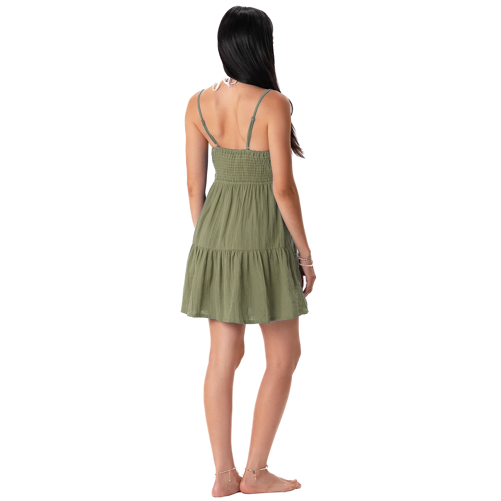 LOTUS AND LUNA X HIC BAHAMA DRESS - OLIVE - Image 3