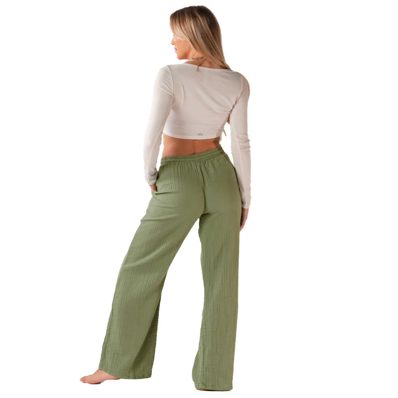 LOTUS AND LUNA X HIC PETITE CABANA PANT - OLIVE - Image 2