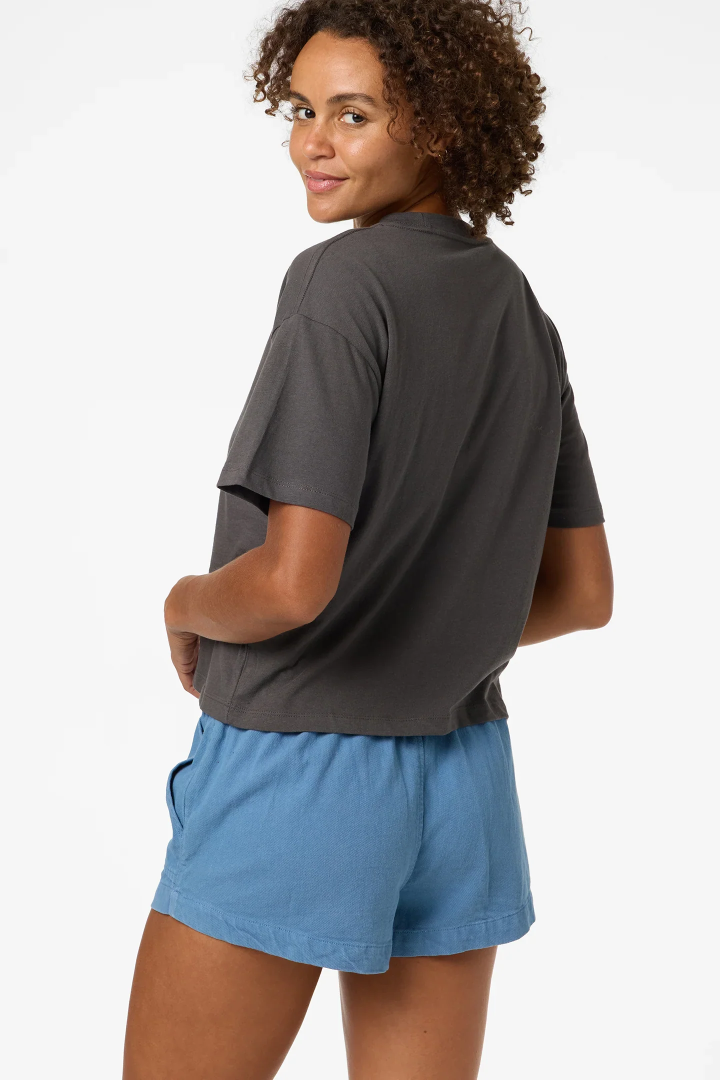 O'NEILL LUX HAWAII EASY WOMENS TEE - WASHED BLACK (FAD) - Image 2