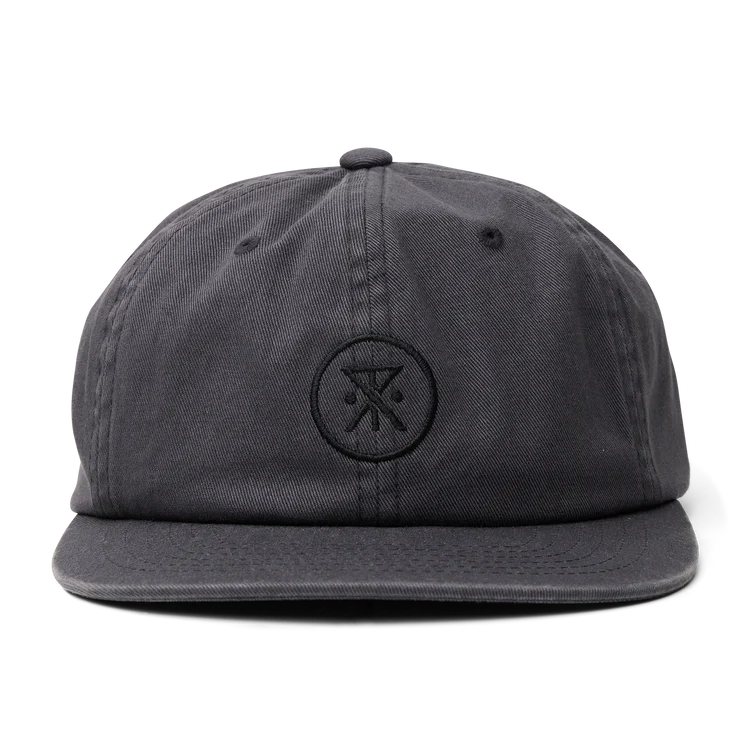 ROARK MADE TO FADE 6 PANEL STRAPBACK HAT - WASHED CHARCOAL (WCC)
