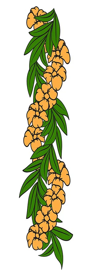 MAILE PUAKENIKENI LEI BAMBOO STICKER