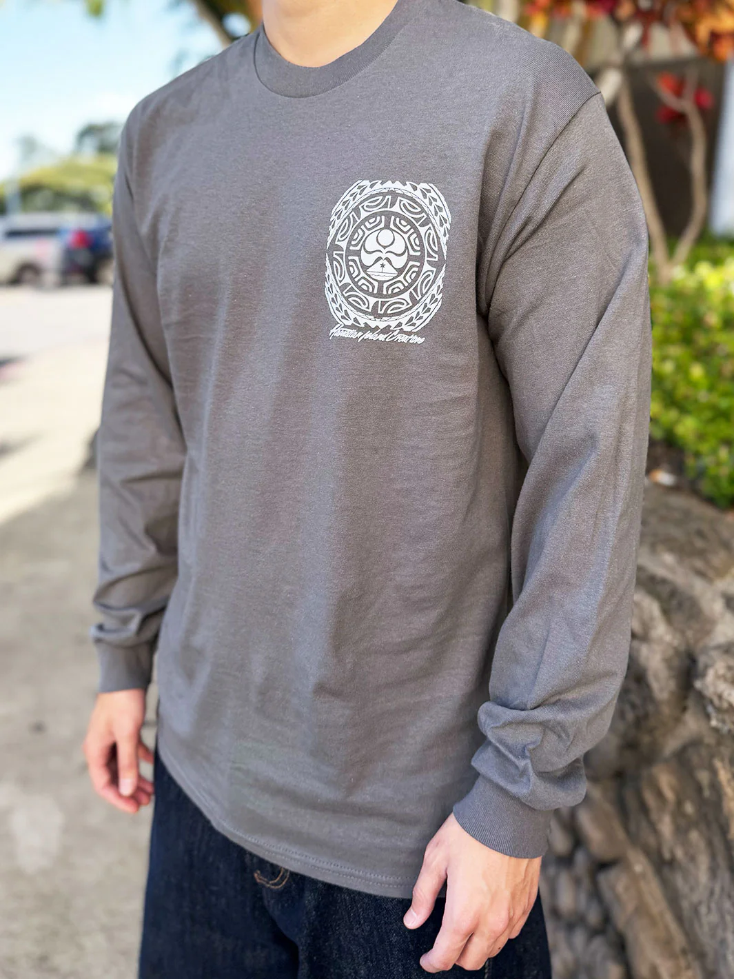 HIC MASINA LONG SLEEVE TEE - CHARCOAL - Image 2