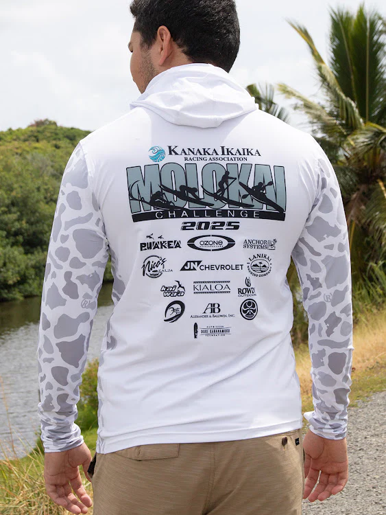 MOLOKAI LONG SLEEVE HOODED LYCRA - WHITE - Image 2