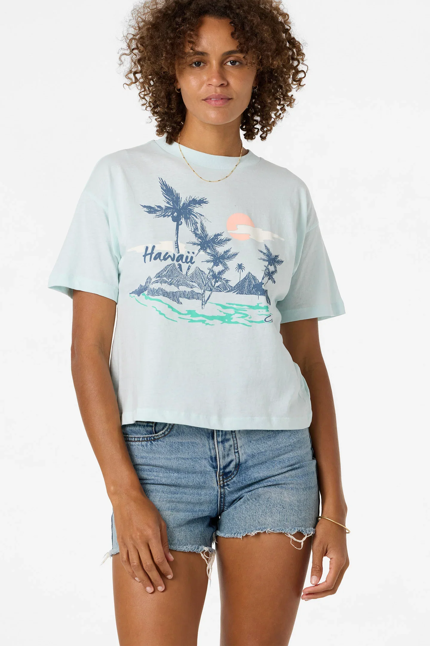 O'NEILL MOTU HAWAII WOMENS EASY TEE - PASTEL BLUE (PSB)