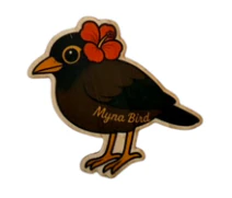 MYNA BIRD BAMBOO STICKER