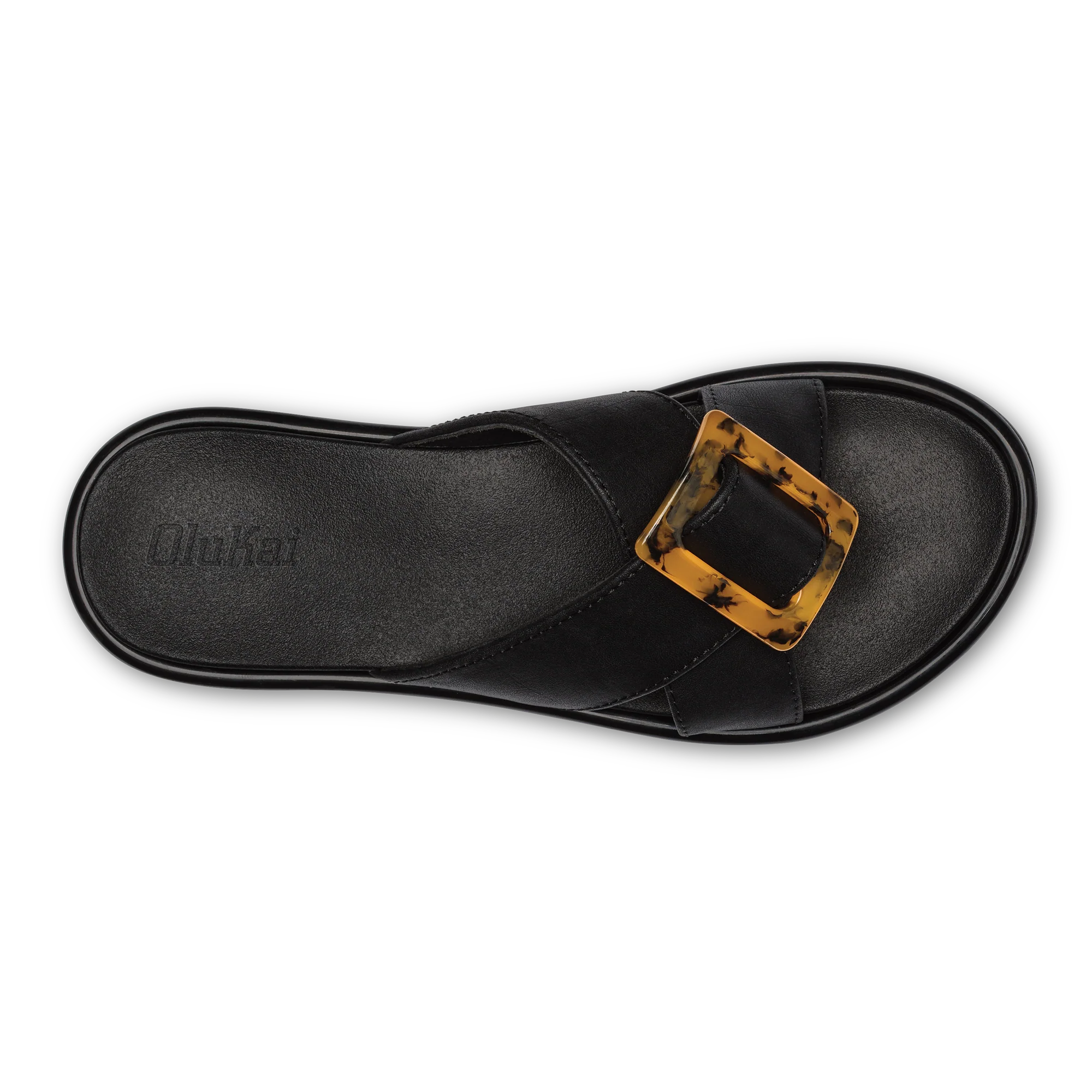 OLUKAI LA 'I WOMENS SLIDE - BLACK - Image 2