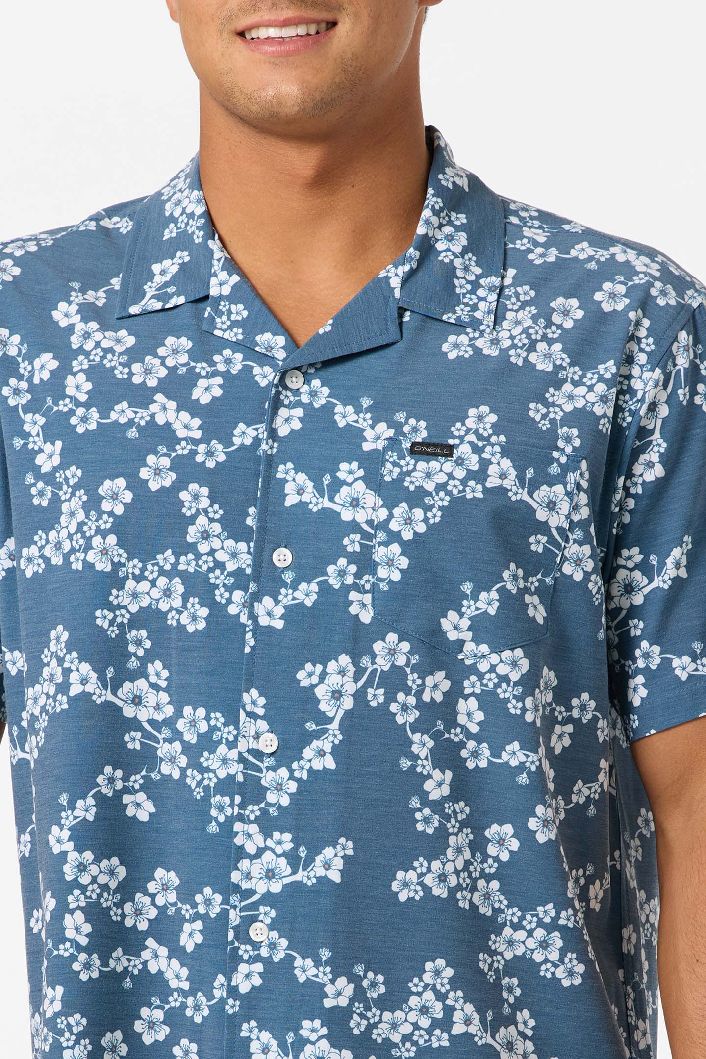 O'NEILL TRVLR UPF TRAVERSE HAWAII WOVEN BUTTON DOWN SHIRT - MIDNIGHT NAVY - Image 3
