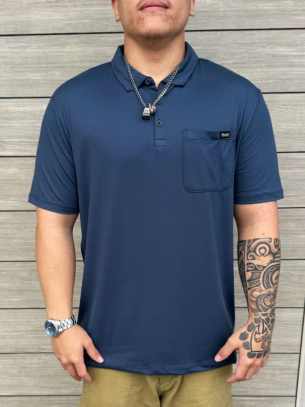 HIC PEBBLE POLO - NAVY