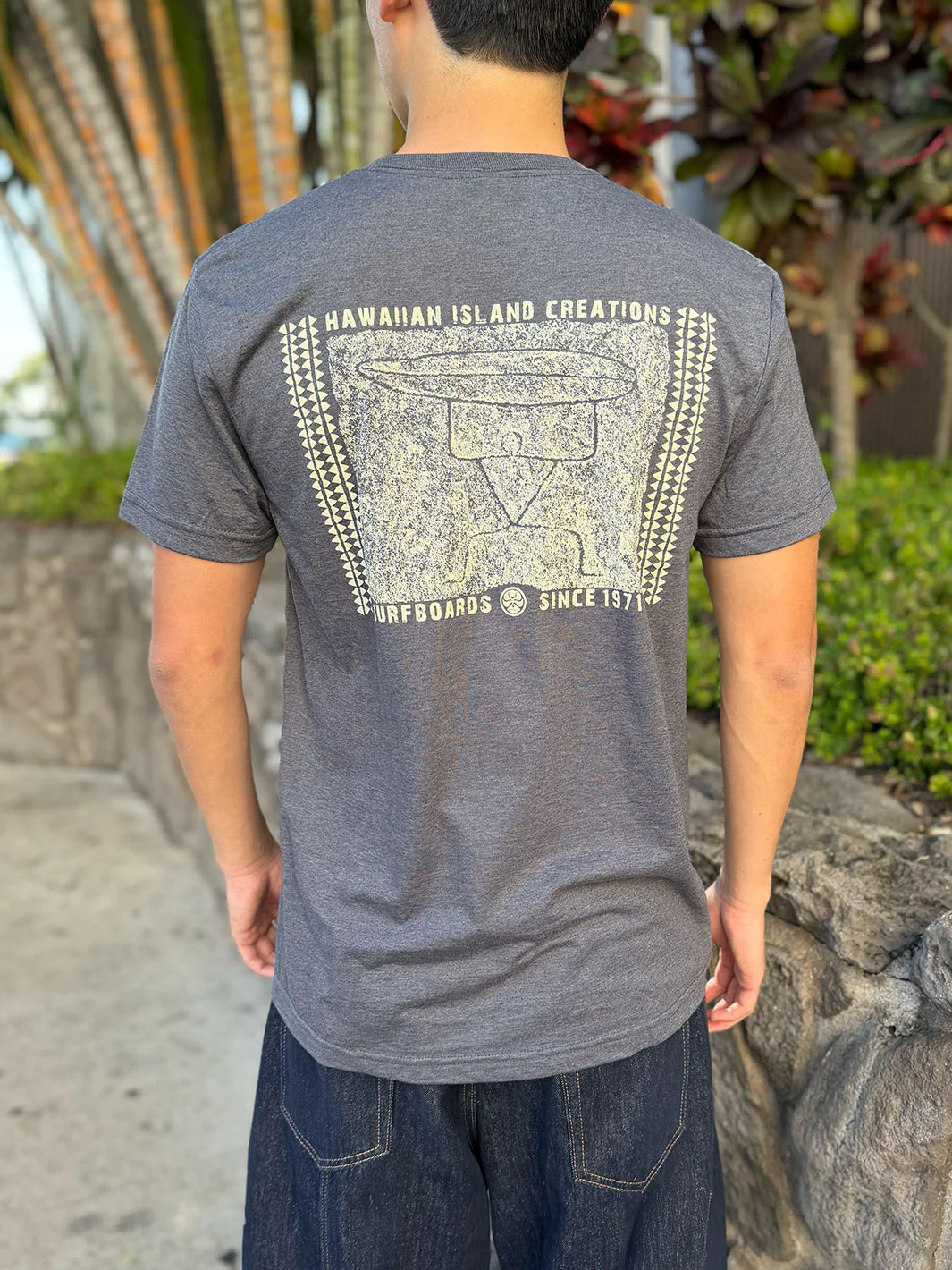 HIC PETRO SURF TEE - HEATHER CHARCOAL