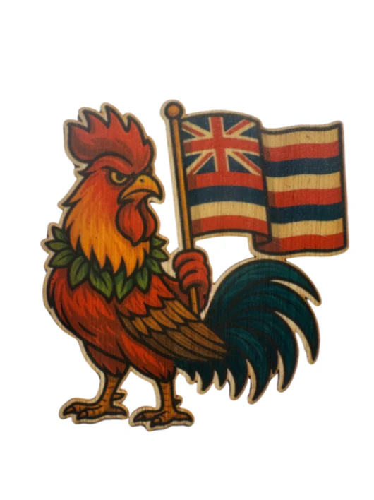 PROUD ROOSTER BAMBOO STICKER