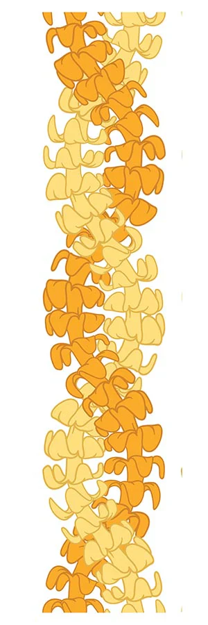 PUAKENIKENI TWIST LEI BAMBOO STICKER