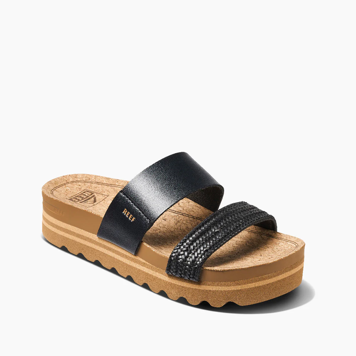 REEF CUSHION VISTA HI BLACK BRAID WOMENS SANDAL - BLACK - Image 3