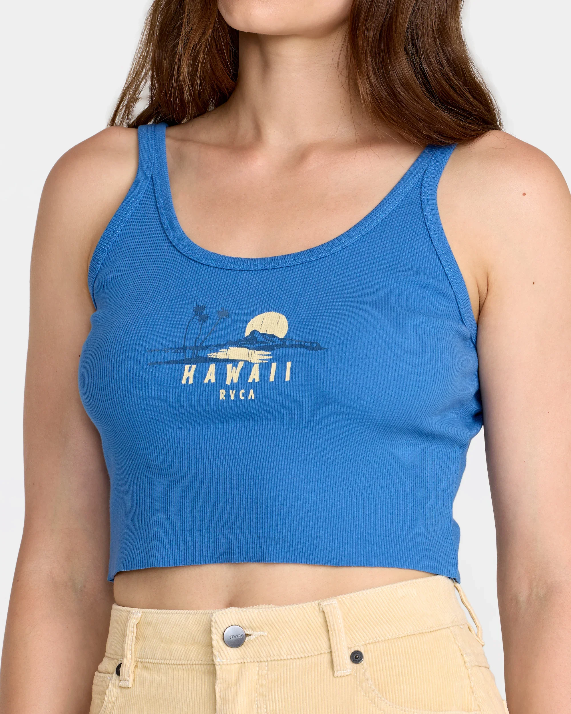 RVCA REFLECTIONS CROP TANK TOP - REL - Image 2
