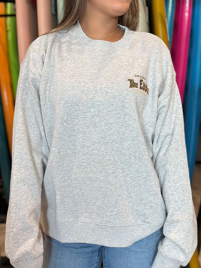 RIP CURL EDDIE WOULD GO CREW NECK WOMENS SWEATSHIRT - GREY MARLE - Image 2