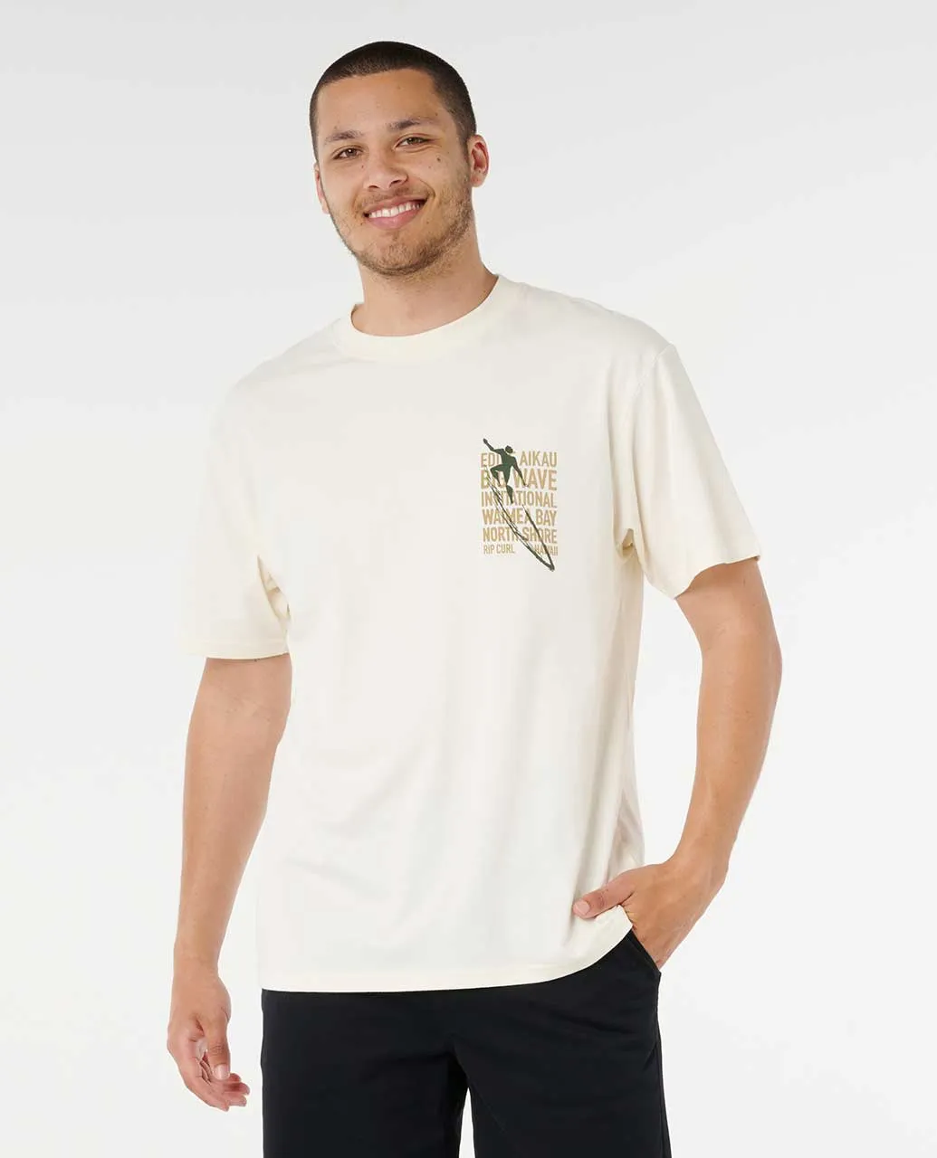 RIP CURL EDDIE WOULD GO PETRO TEE - BONE - Image 2