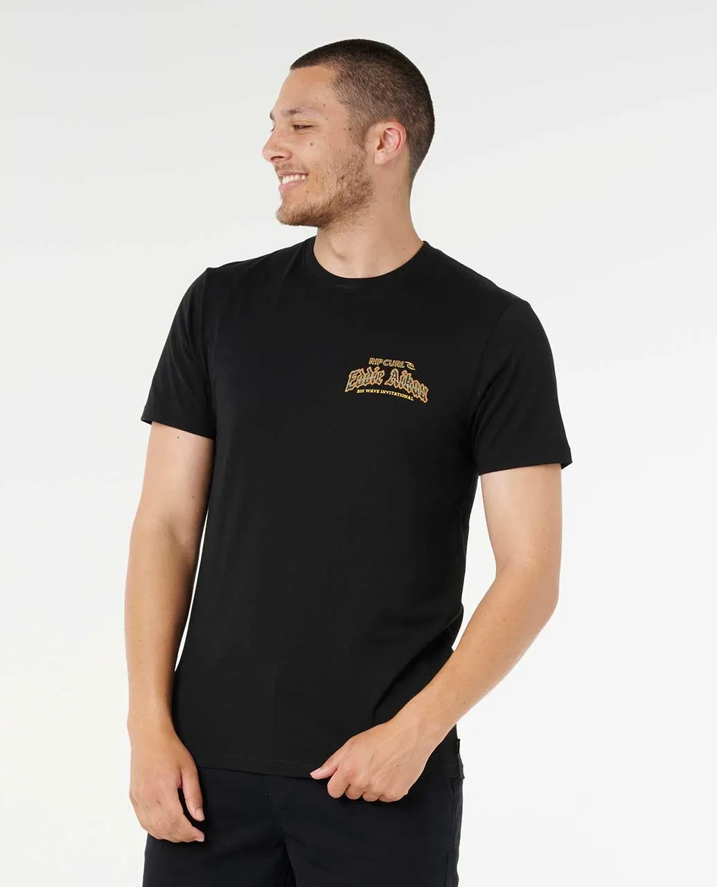 RIP CURL EDDIE WOULD GO POSTER ART TEE - BLACK - Image 2