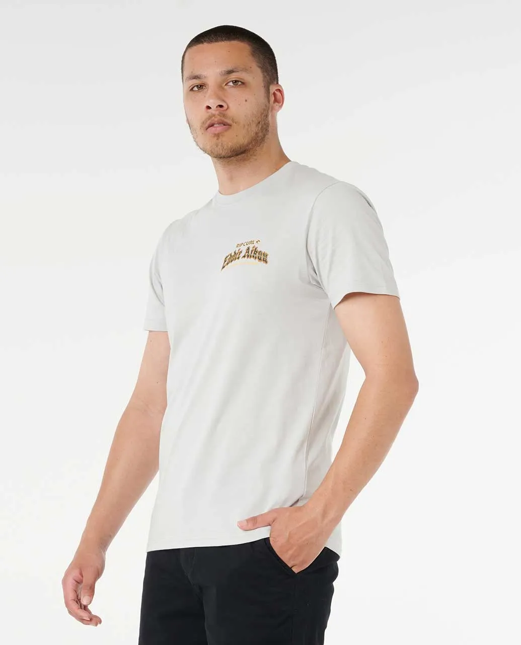 RIP CURL EDDIE WOULD GO POSTER ART TEE - SILVER - Image 2