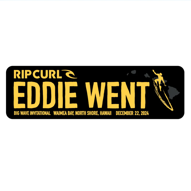 RIP CURL EWG EDDIE WENT 24 STICKER - BLACK