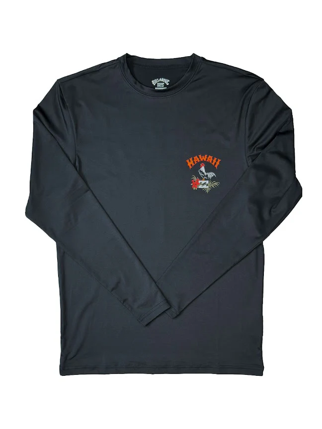 BILLABONG ROOSTER ARCH RTHI LONG SLEEVE SURF SHIRT - BLACK - Image 2