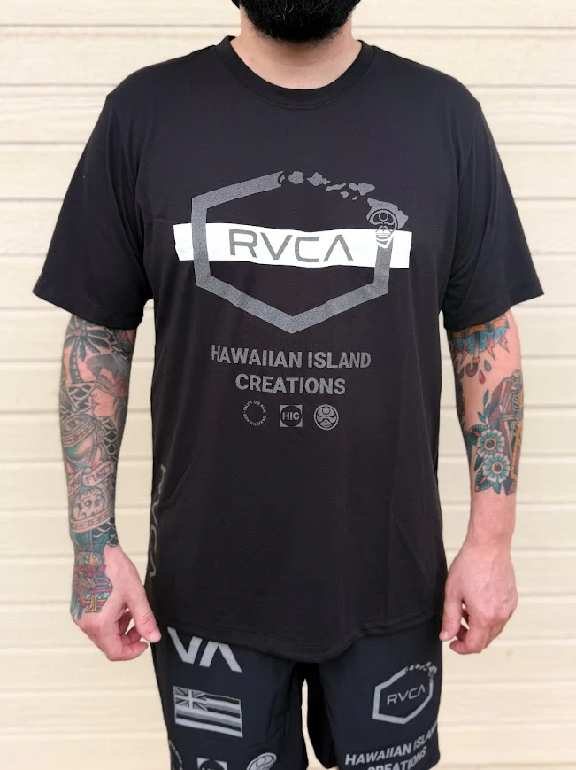 RVCA X HIC ALL BRAND TEE - BLACK