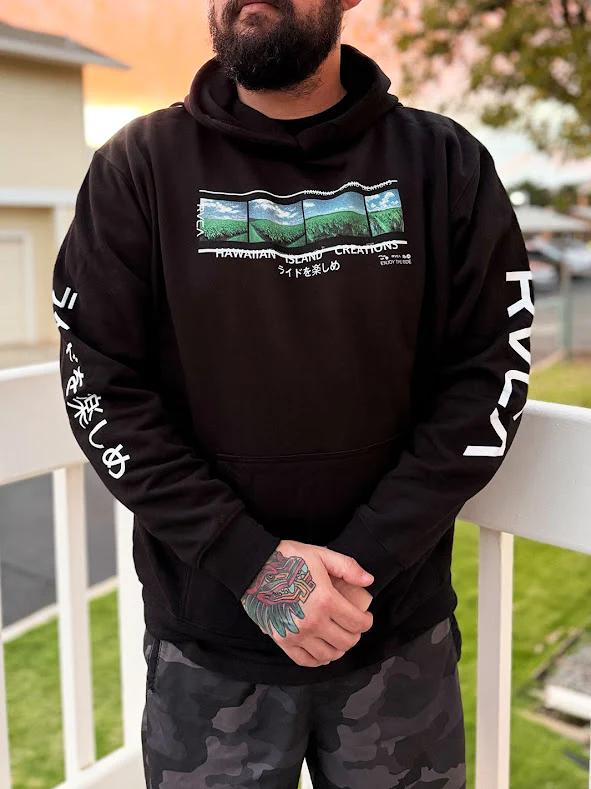 RVCA X HIC PHOTO STRIP HOODIE - BLACK