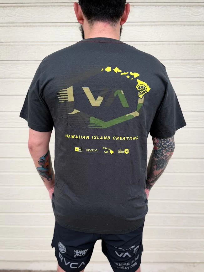RVCA X HIC SHADOW HEX TEE - BLACK (PTK)