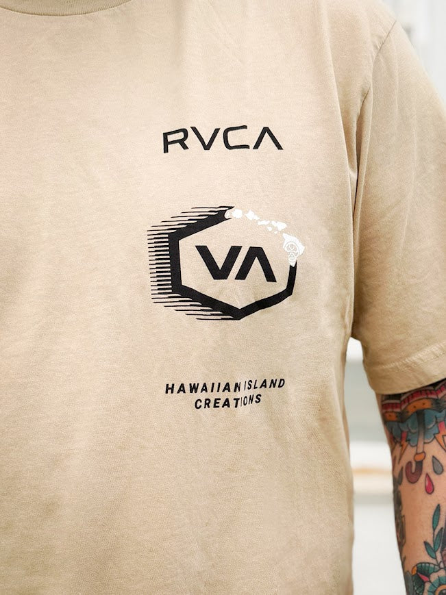 RVCA X HIC SHADOW HEX TEE - KHAKI - Image 2