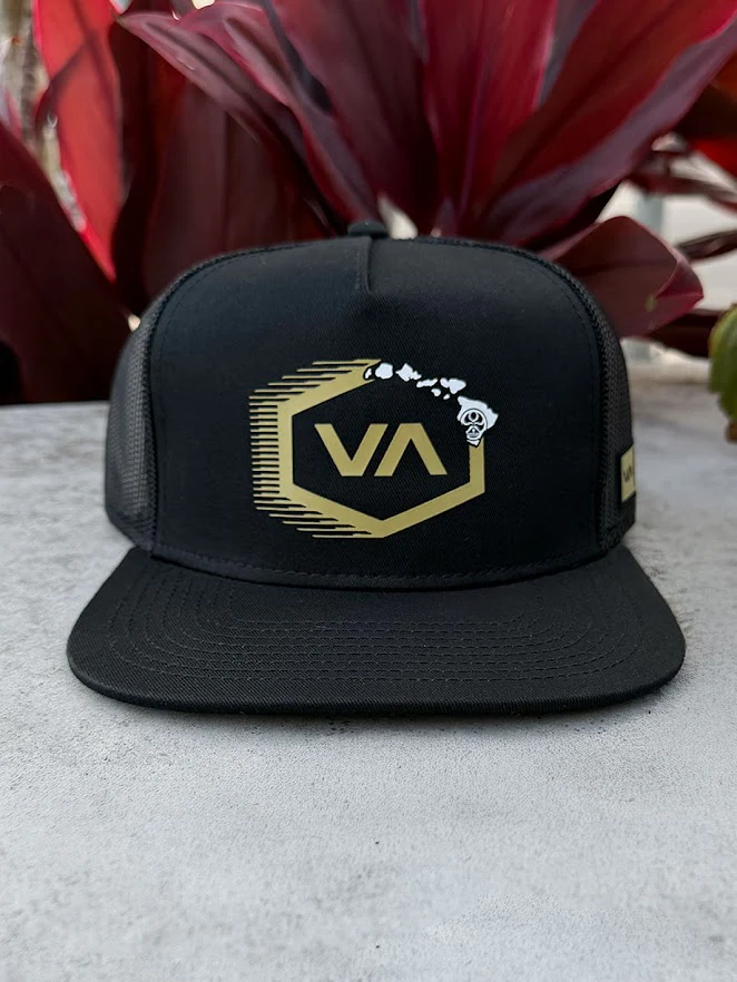 RVCA X HIC SPORT HEX TRUCKER - BLACK