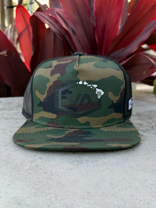 RVCA X HIC SPORT HEX TRUCKER - CAMO