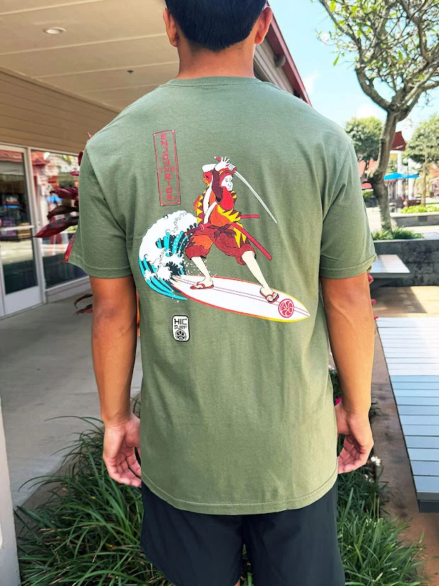 HIC SAMURAI SURFER TEE - MIL GREEN
