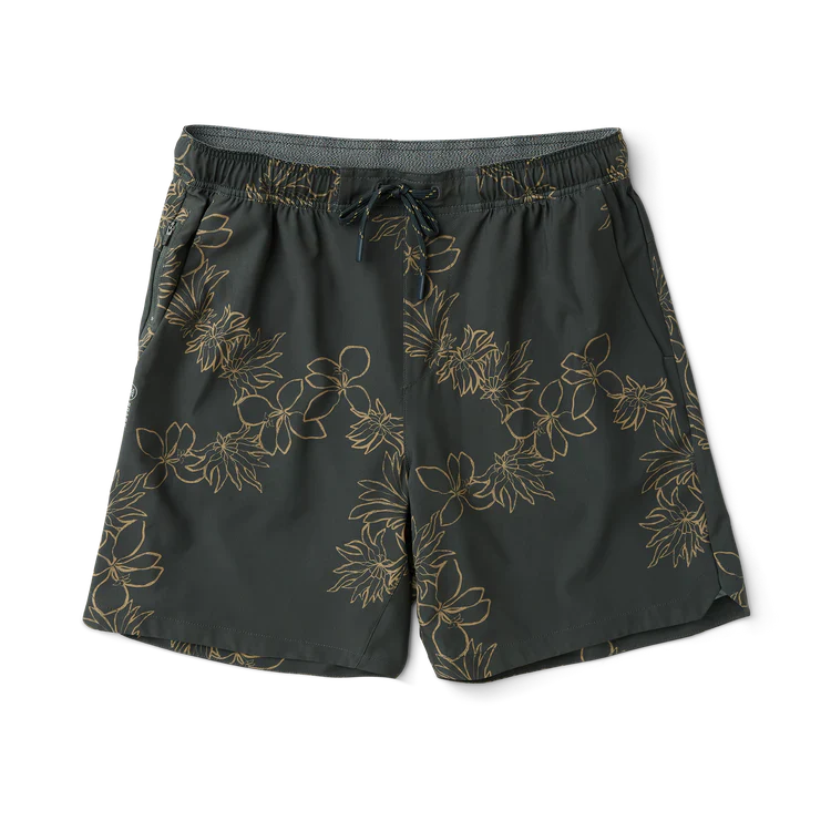 ROARK SERRANO 7" ACTIVE SHORTS - ONYX FLORAL (OXF)