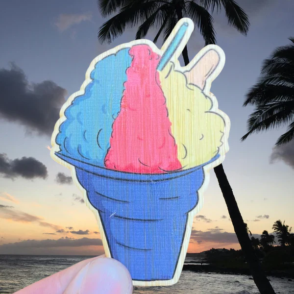 SHAVE ICE BAMBOO STICKER