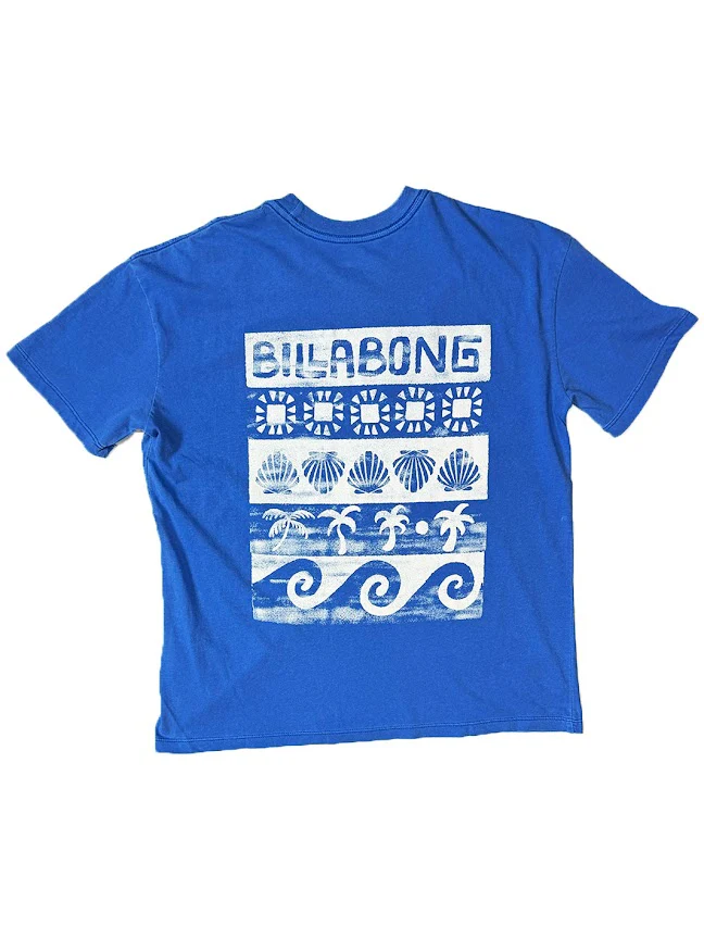 BILLABONG SOMEWHERE CLOSE HI WOMENS TEE - BLUE (TRB1) - Image 2