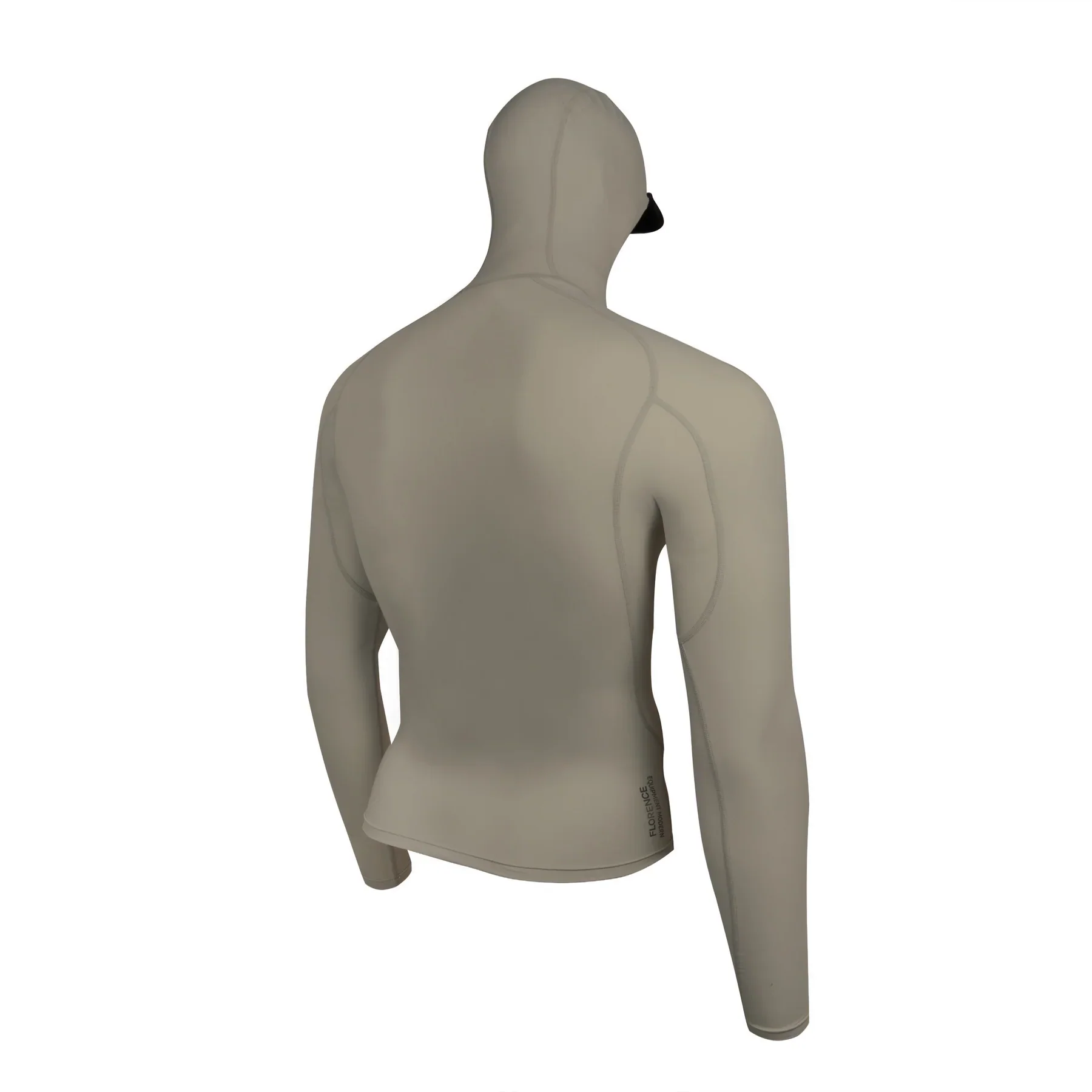FLORENCE MARINE X STANDARD ISSUE LONG SLEEVE HOODED RASHGUARD - MOSS GRAY (MSG) - Image 2