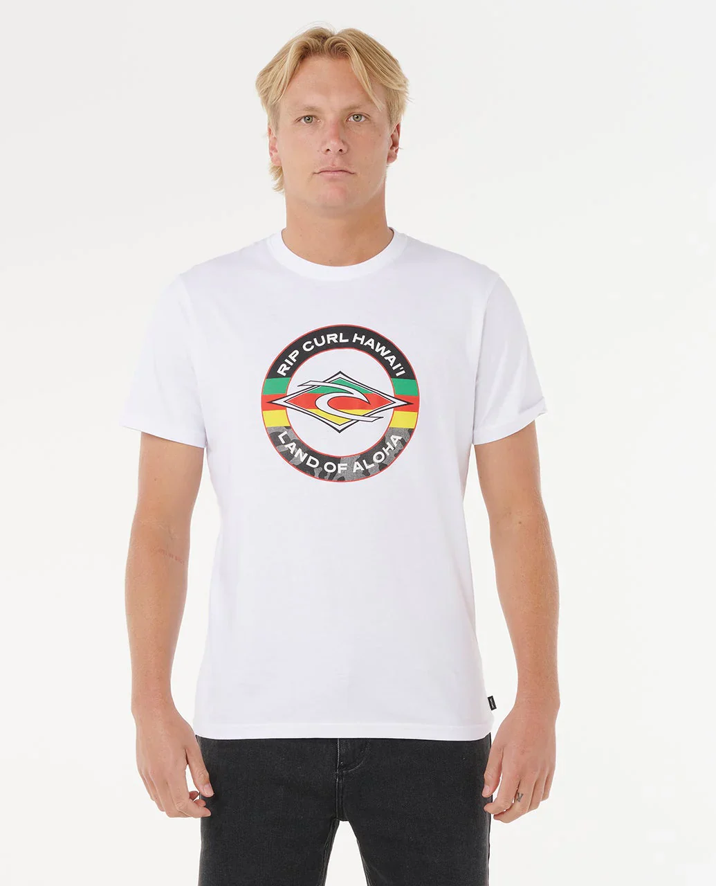 RIP CURL STAPLE FILL HAWAII TEE - WHITE