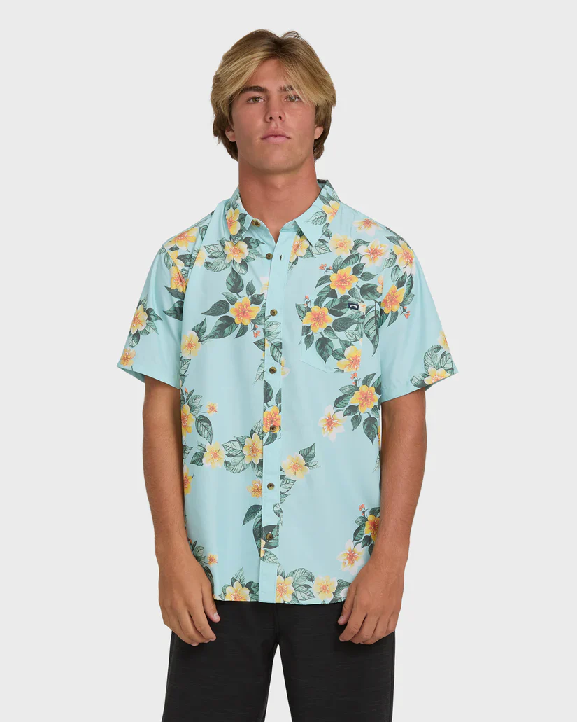 BILLABONG SUNDAYS LOUNGE WOVEN SHIRT - DUSTY BLUE
