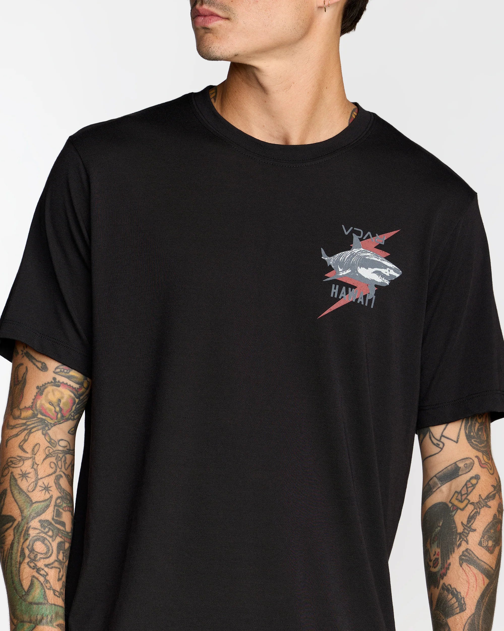 RVCA TIGER SHARK TEE - BLACK - Image 2