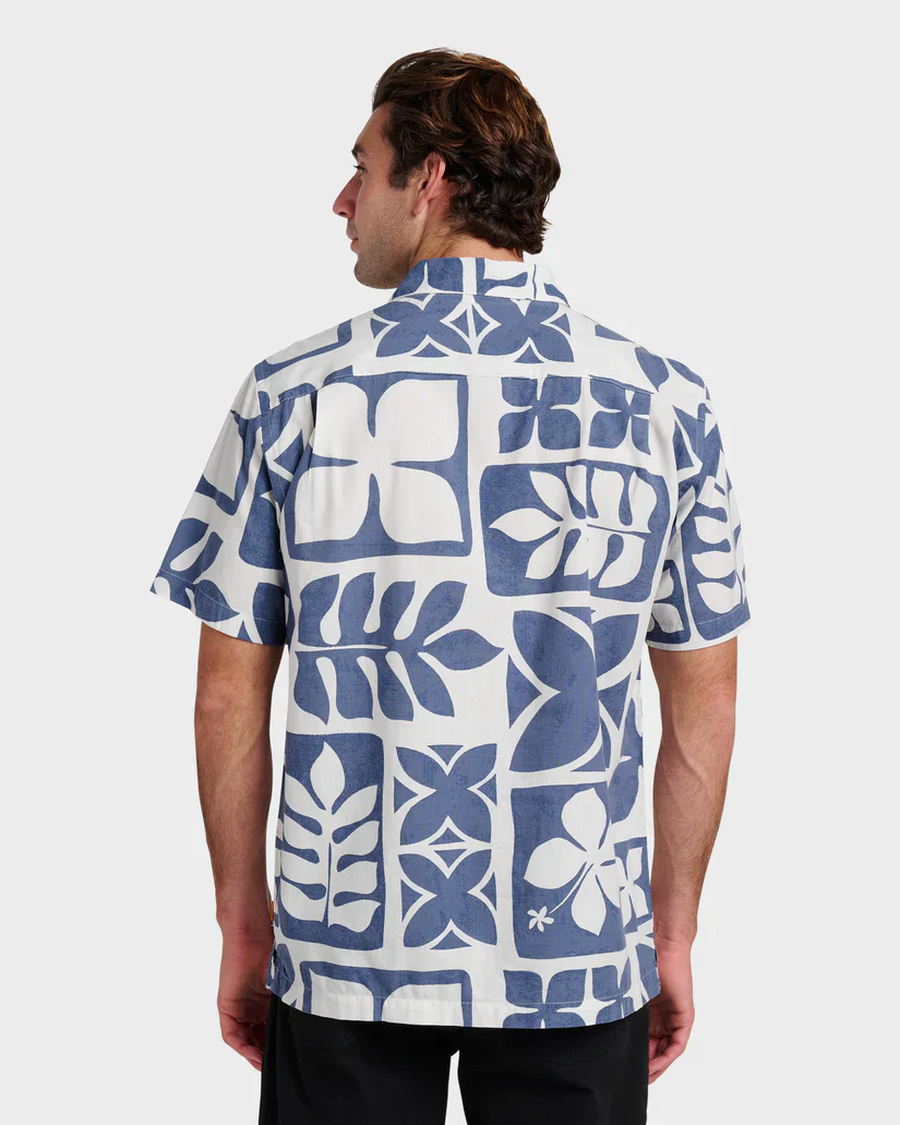 QUIKSILVER WATERMAN TIKI ISLAND BUTTON DOWN WOVEN SHIRT - SNA0 - Image 3
