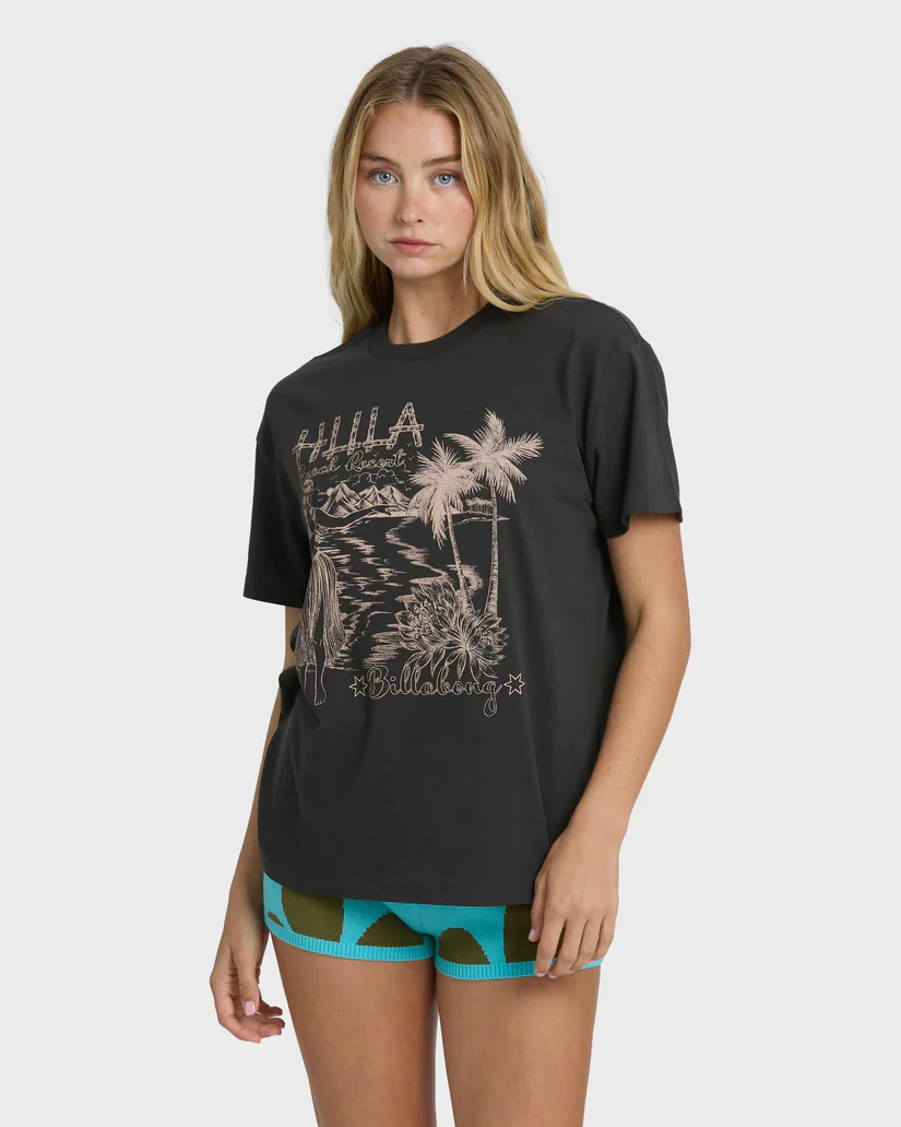BILLABONG VACAY WONDER WOMENS TEE - OFF BLACK