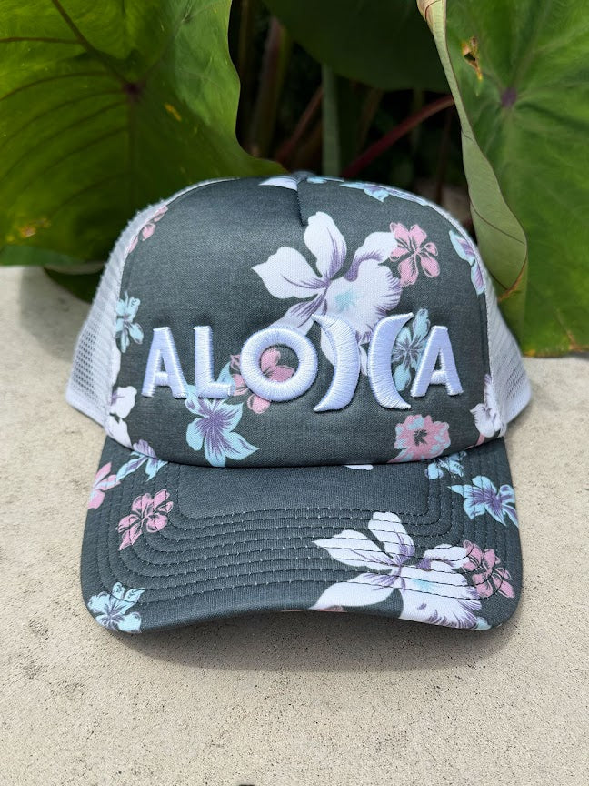 HURLEY ALOHA PRINT WOMENS TRUCKER - (093)